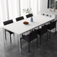 Modern Dinning Tabole with White Marble Rectangle Dining Table for Kitchen