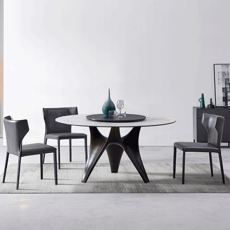Table à manger contemporaine Table de la salle à manger ronde avec base de trépied