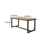 Industrial Style Dining Table Solid Wood Trestle Table for Dining Room