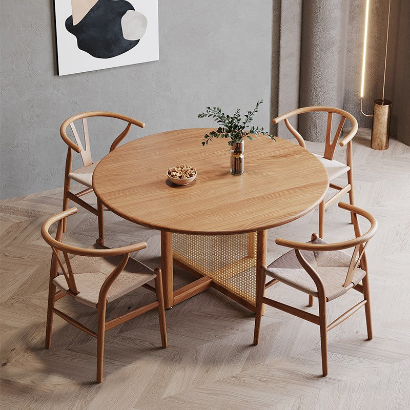 Contemporary Style Dining Table Solid Wood Dinette Table for Home and Kitchen 47.2"L x 47.2"W x 29.5"H Without Chairs Clearhalo 'Dining Tables & Seating' 'Dining Tables' 'dining_table' 'furn' 'furn_dining_table' 'Furniture' 'Kitchen & Dining Furniture' 5408250