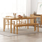 Rectangle Dining Site Table Pine Solid Wood Dining Room Furniture 63"L x 27.6"W x 29.5"H Without Chairs Clearhalo 'Dining Tables & Seating' 'Dining Tables' 'dining_table' 'furn' 'furn_dining_table' 'Furniture' 'Kitchen & Dining Furniture' 5408313