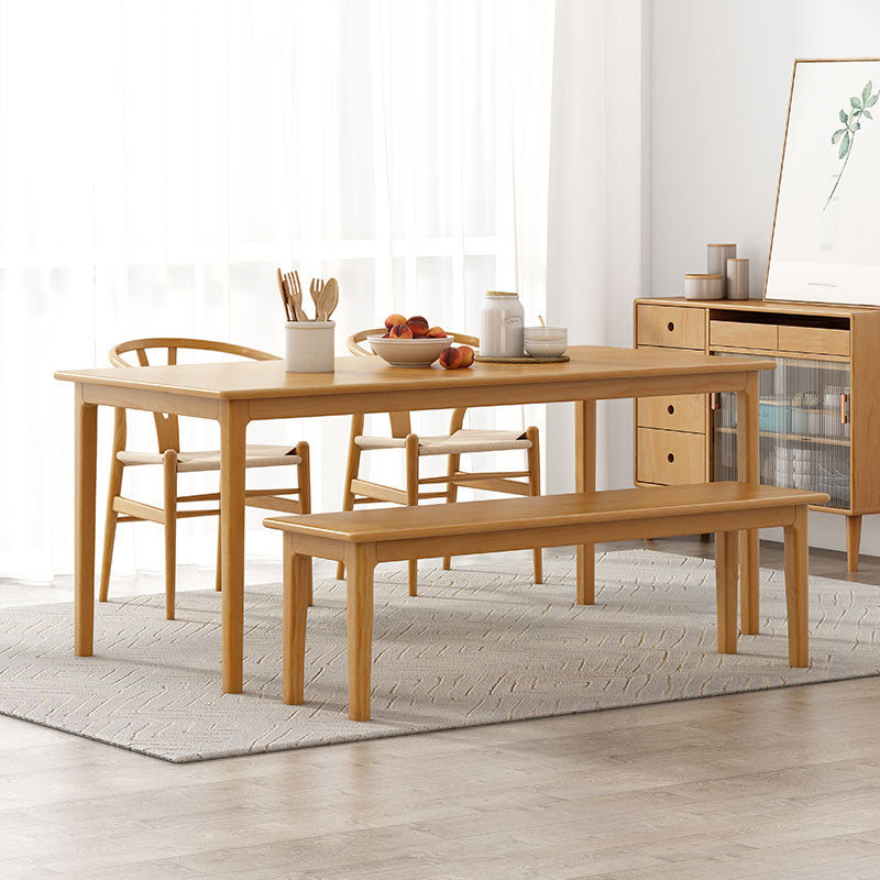 Rectangle Dining Site Table Pine Solid Wood Dining Room Furniture 63"L x 27.6"W x 29.5"H Without Chairs Clearhalo 'Dining Tables & Seating' 'Dining Tables' 'dining_table' 'furn' 'furn_dining_table' 'Furniture' 'Kitchen & Dining Furniture' 5408313
