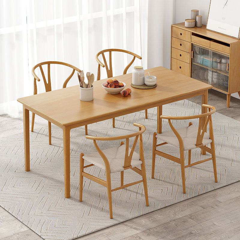 Rectangle Dining Site Table Pine Solid Wood Dining Room Furniture 70.9"L x 31.5"W x 29.5"H Without Chairs Clearhalo 'Dining Tables & Seating' 'Dining Tables' 'dining_table' 'furn' 'furn_dining_table' 'Furniture' 'Kitchen & Dining Furniture' 5408314