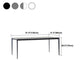 Modern Rectangle Dining Table Sintered Stone Top Table with 4 Black Metal Legs Clearhalo 'Dining Tables & Seating' 'Dining Tables' 'dining_table' 'furn' 'furn_dining_table' 'Furniture' 'Kitchen & Dining Furniture' 5408366