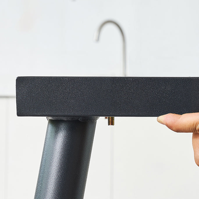 Tavolo da pranzo in pietra rettangolo bianco tavolo in acciaio industriale 4 piedi