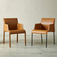 Leather Dining Arm Chair Upholstered Dining Armchair for Dining Room
