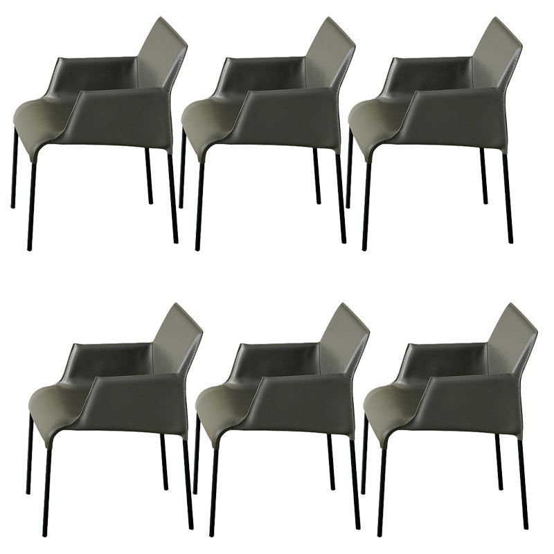 Leather Dining Arm Chair Upholstered Dining Armchair for Dining Room