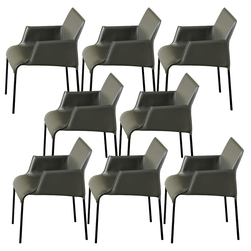 Leather Dining Arm Chair Upholstered Dining Armchair for Dining Room