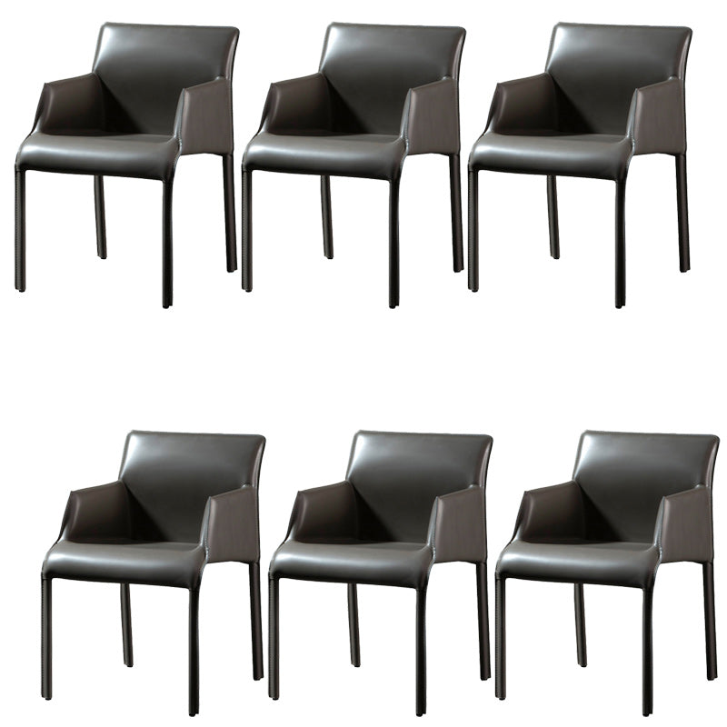 Leather Dining Arm Chair Upholstered Dining Armchair for Dining Room