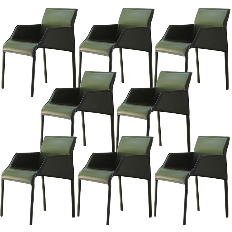 Leather Dining Arm Chair Upholstered Dining Armchair for Dining Room