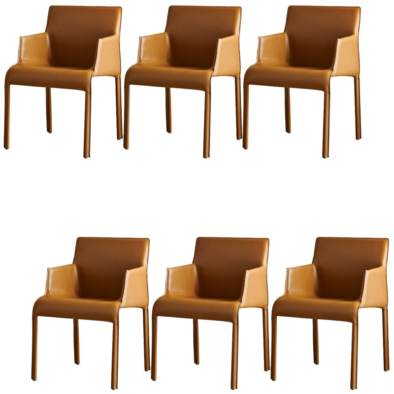 Leather Dining Arm Chair Upholstered Dining Armchair for Dining Room
