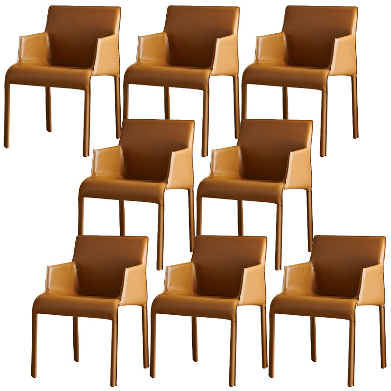 Leather Dining Arm Chair Upholstered Dining Armchair for Dining Room