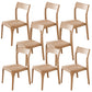 Modern Solid Wood Side Chair Open Back Dining Side Chair with Solid Wood Legs