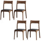 Modern Solid Wood Side Chair Open Back Dining Side Chair with Solid Wood Legs