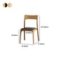 Modern Solid Wood Side Chair Open Back Dining Side Chair with Solid Wood Legs
