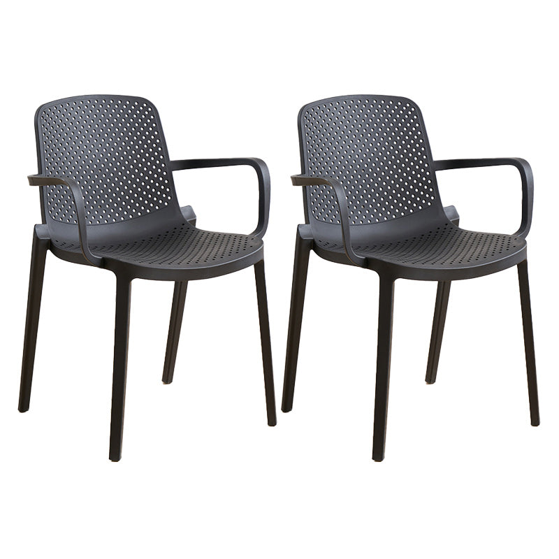 Plastica da pranzo in plastica sedia a braccio da pranzo moderno per sala da pranzo