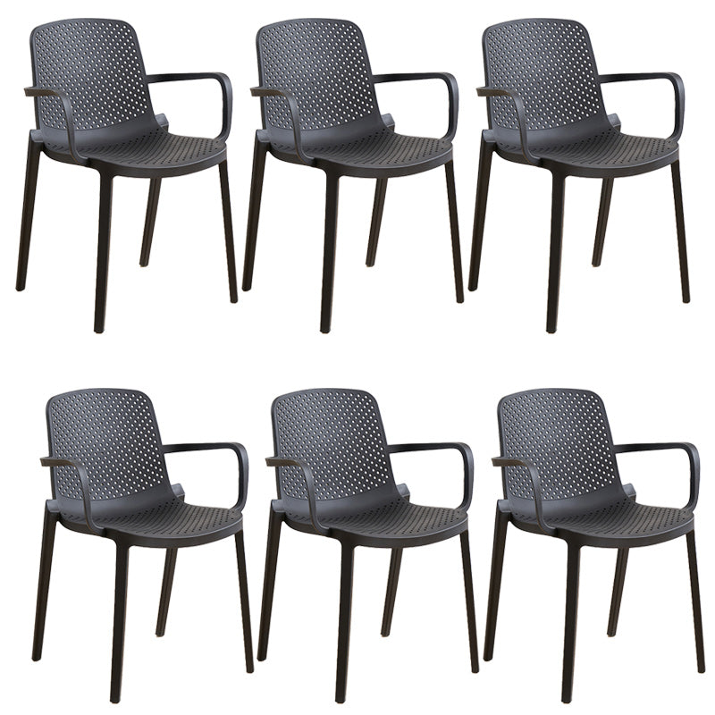 Plastica da pranzo in plastica sedia a braccio da pranzo moderno per sala da pranzo