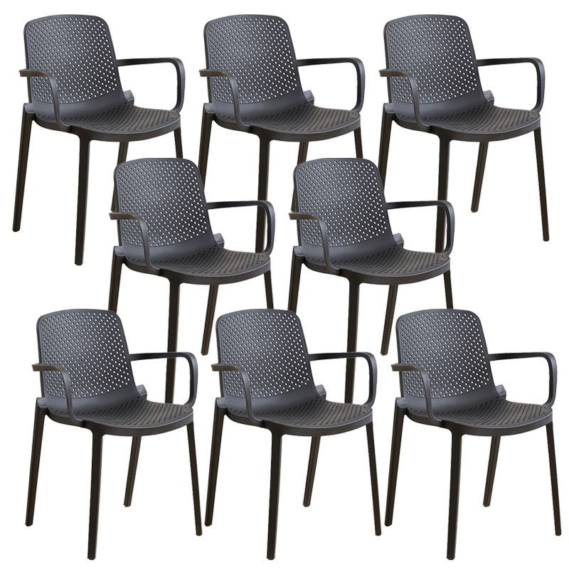 Plastica da pranzo in plastica sedia a braccio da pranzo moderno per sala da pranzo