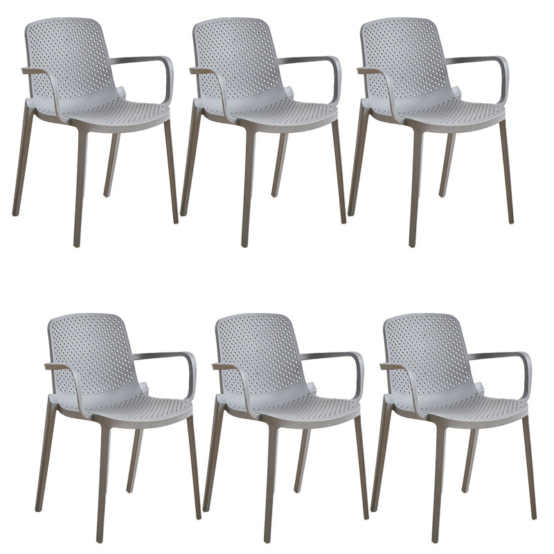 Plastica da pranzo in plastica sedia a braccio da pranzo moderno per sala da pranzo