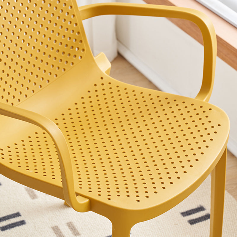 Plastica da pranzo in plastica sedia a braccio da pranzo moderno per sala da pranzo