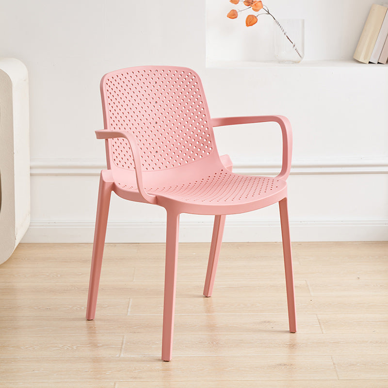 Plastica da pranzo in plastica sedia a braccio da pranzo moderno per sala da pranzo