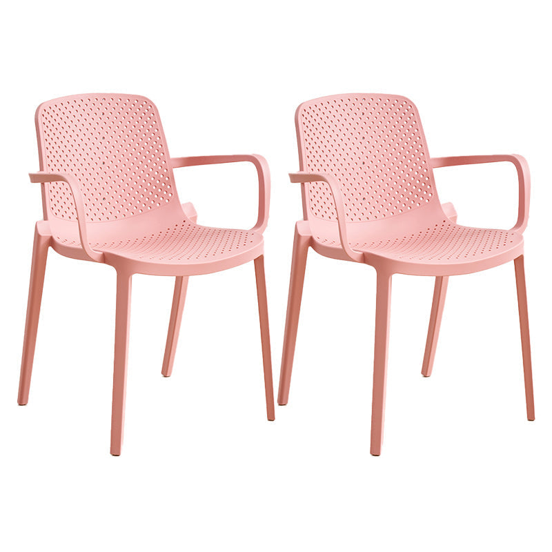 Plastica da pranzo in plastica sedia a braccio da pranzo moderno per sala da pranzo