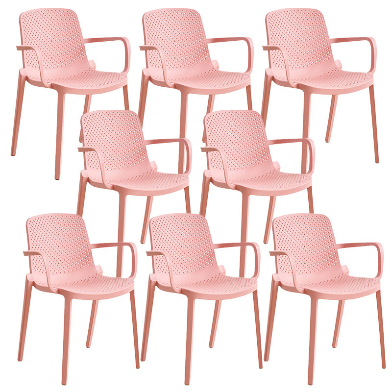 Plastica da pranzo in plastica sedia a braccio da pranzo moderno per sala da pranzo