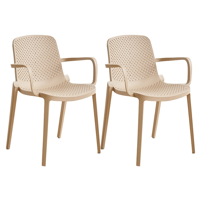 Plastica da pranzo in plastica sedia a braccio da pranzo moderno per sala da pranzo