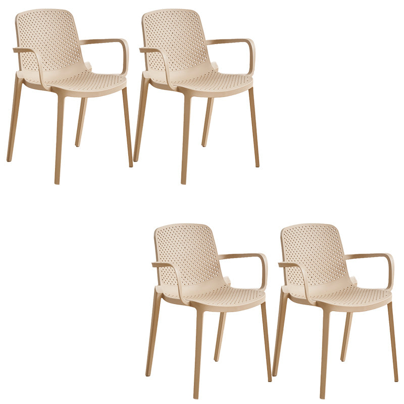 Plastica da pranzo in plastica sedia a braccio da pranzo moderno per sala da pranzo