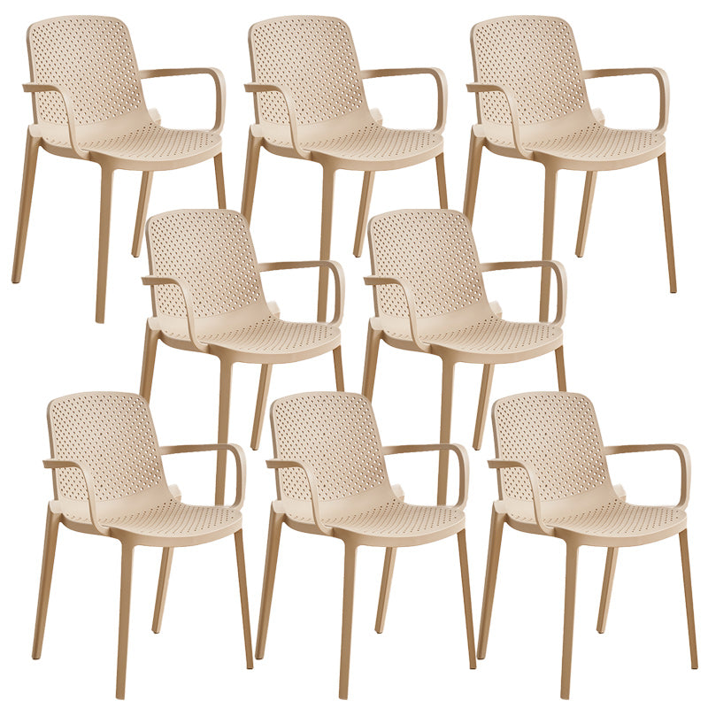 Plastica da pranzo in plastica sedia a braccio da pranzo moderno per sala da pranzo