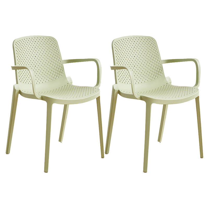 Plastica da pranzo in plastica sedia a braccio da pranzo moderno per sala da pranzo