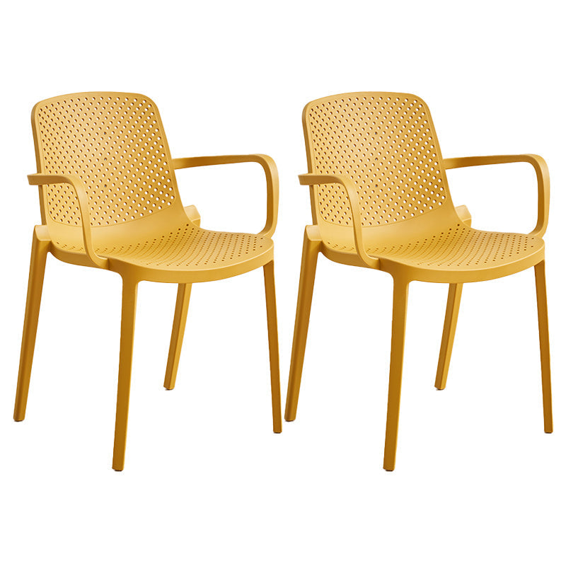 Plastica da pranzo in plastica sedia a braccio da pranzo moderno per sala da pranzo