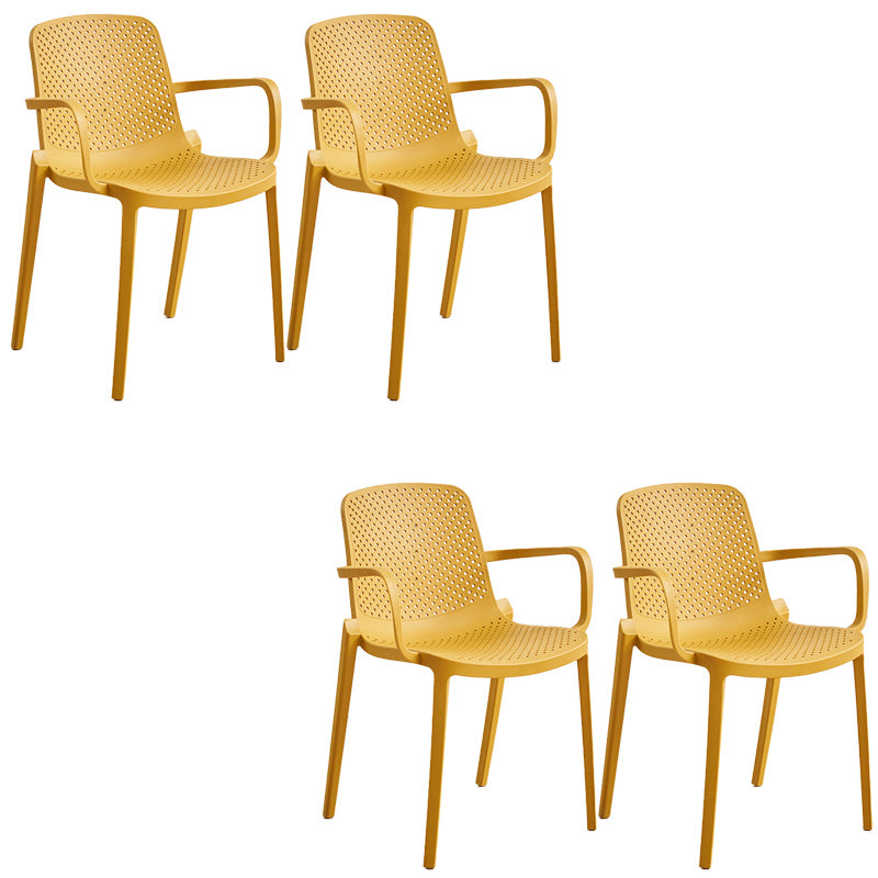 Plastica da pranzo in plastica sedia a braccio da pranzo moderno per sala da pranzo