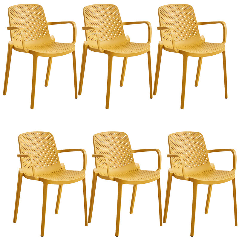 Plastica da pranzo in plastica sedia a braccio da pranzo moderno per sala da pranzo