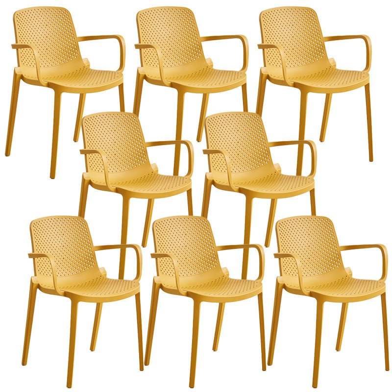 Plastica da pranzo in plastica sedia a braccio da pranzo moderno per sala da pranzo