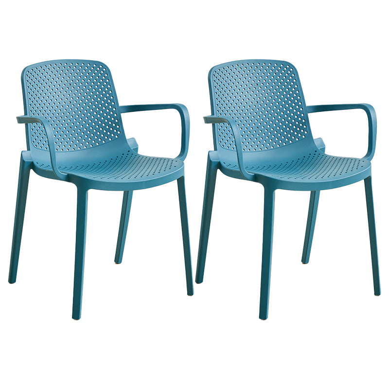 Plastica da pranzo in plastica sedia a braccio da pranzo moderno per sala da pranzo