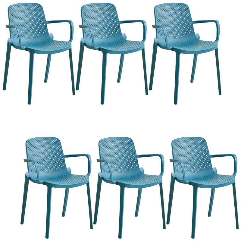 Plastica da pranzo in plastica sedia a braccio da pranzo moderno per sala da pranzo