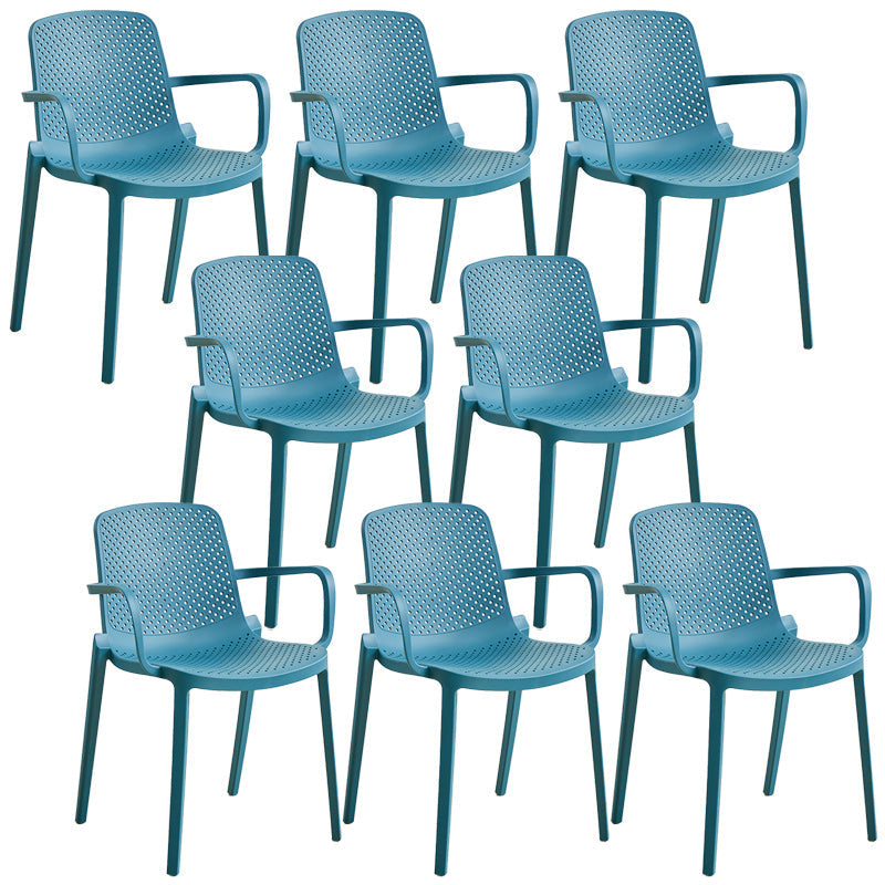 Plastica da pranzo in plastica sedia a braccio da pranzo moderno per sala da pranzo