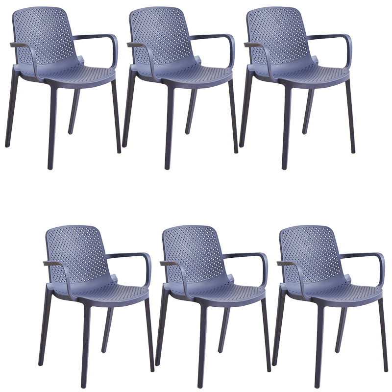 Plastica da pranzo in plastica sedia a braccio da pranzo moderno per sala da pranzo