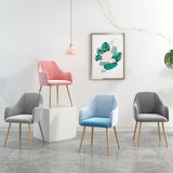 グラムダイニングアーム椅子布張りの腕の椅子と家のための金色の脚