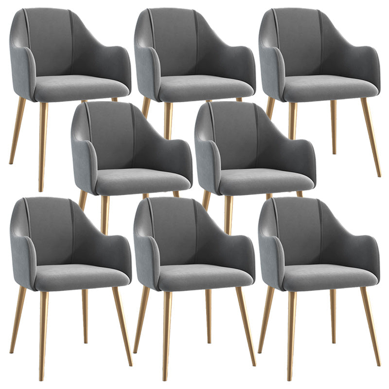 グラムダイニングアーム椅子布張りの腕の椅子と家のための金色の脚