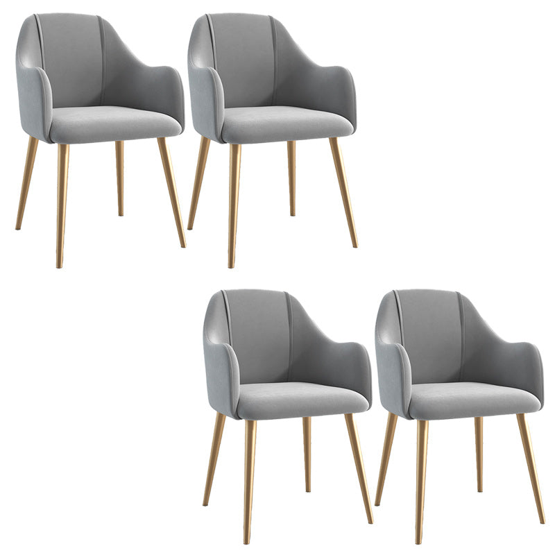 グラムダイニングアーム椅子布張りの腕の椅子と家のための金色の脚