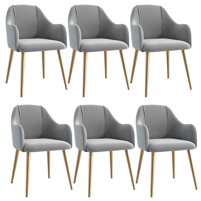 グラムダイニングアーム椅子布張りの腕の椅子と家のための金色の脚
