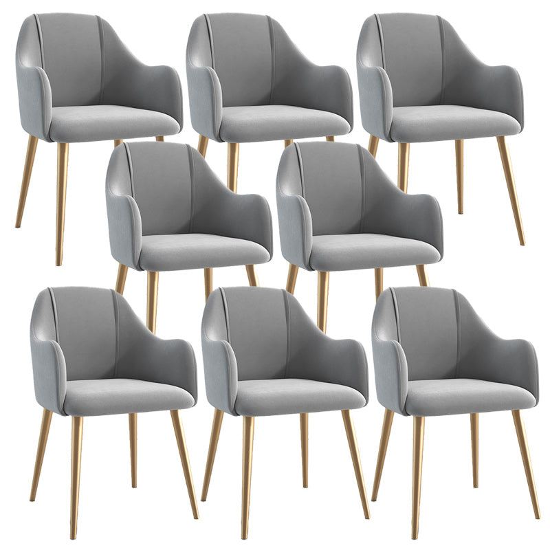 グラムダイニングアーム椅子布張りの腕の椅子と家のための金色の脚