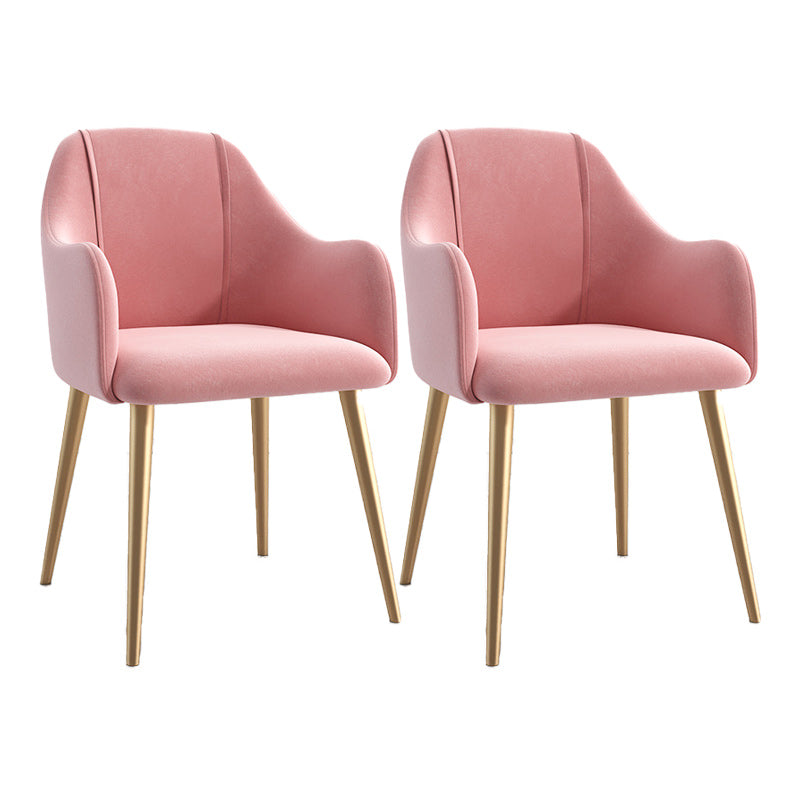 グラムダイニングアーム椅子布張りの腕の椅子と家のための金色の脚