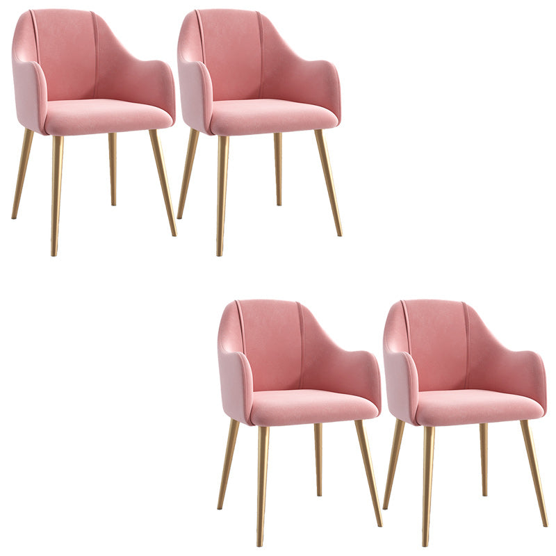 グラムダイニングアーム椅子布張りの腕の椅子と家のための金色の脚