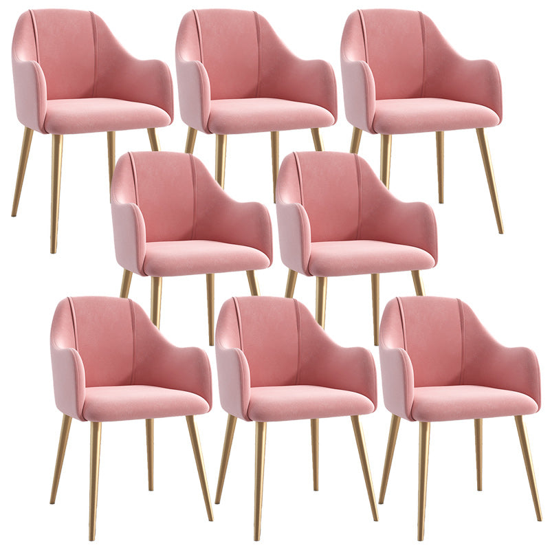 グラムダイニングアーム椅子布張りの腕の椅子と家のための金色の脚