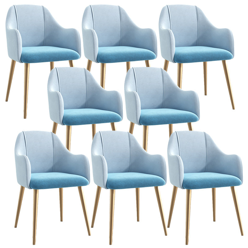 グラムダイニングアーム椅子布張りの腕の椅子と家のための金色の脚