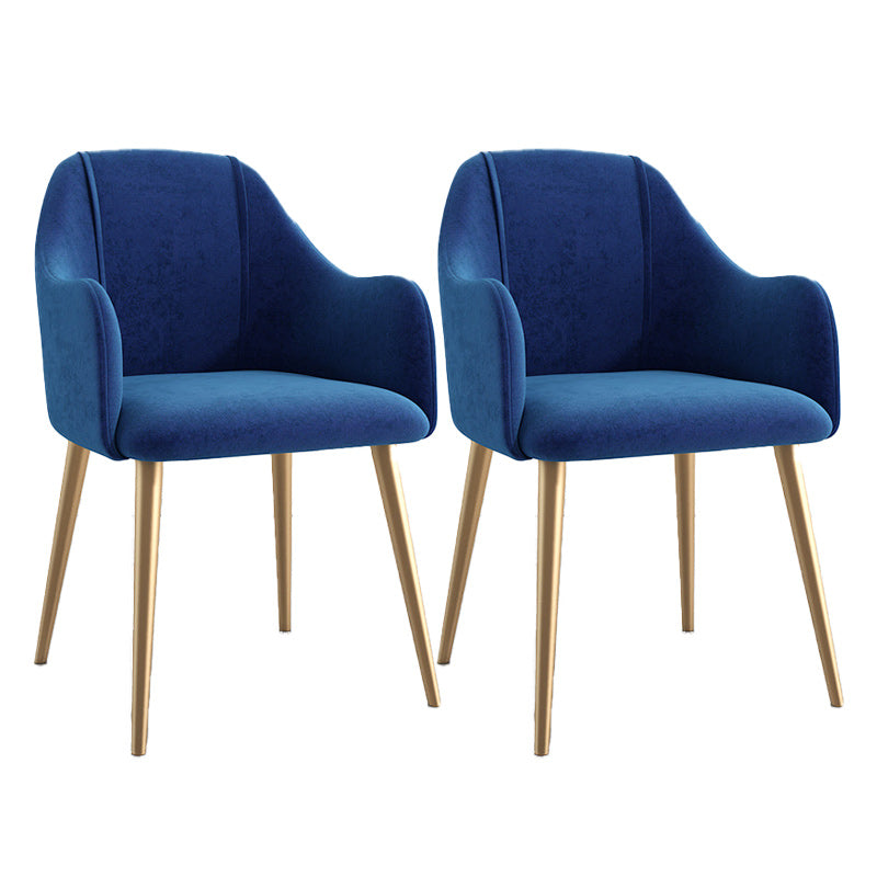 グラムダイニングアーム椅子布張りの腕の椅子と家のための金色の脚