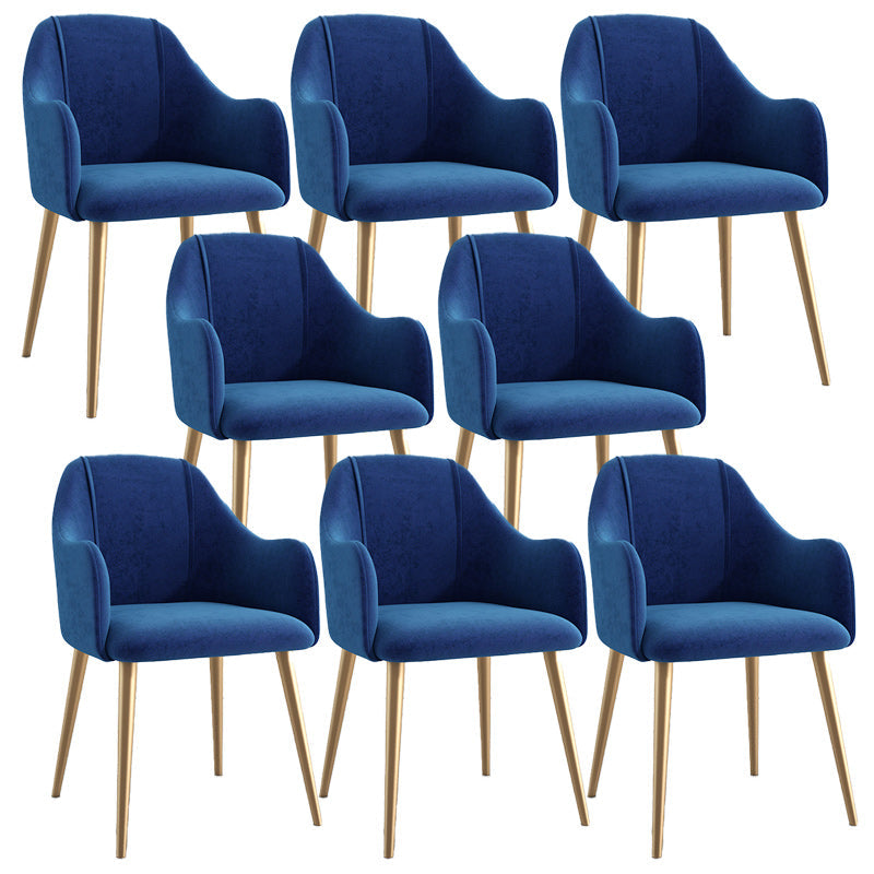 グラムダイニングアーム椅子布張りの腕の椅子と家のための金色の脚